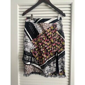 VTG Blumarine Patchwork Floral Lace Midi Skirt IT 40 (US 4) NWT